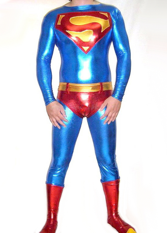 Shiny Superman Cosplay Costume Halloween Catsuit